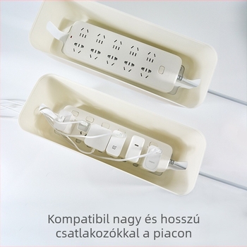 Asztali kábel rendező (ABS + bambusz, japán stílus, 1L kapacitás)