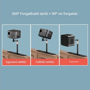 Projektor tartó asztalra, éjjeliszekrényre és kanapéra – univerzális, rejtett varrással készült fém tartó, szénacélból