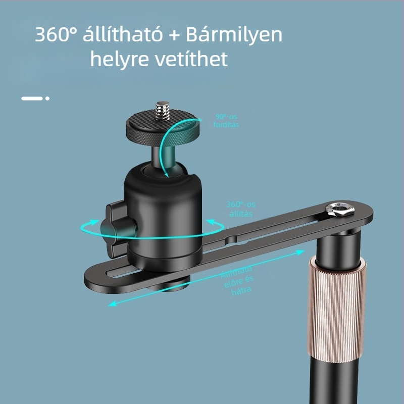 Projektor tartó asztalra, éjjeliszekrényre és kanapéra – univerzális, rejtett varrással készült fém tartó, szénacélból