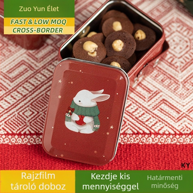 Figura tároló doboz, tinplate anyag, 2L kapacitás, modell 201223006, nemzeti trend stílus