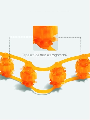 Háti masszírozó gumis rollerrel – Pass Qi, 100 g, csomagolás 160 db, 2 sor, kör 12
