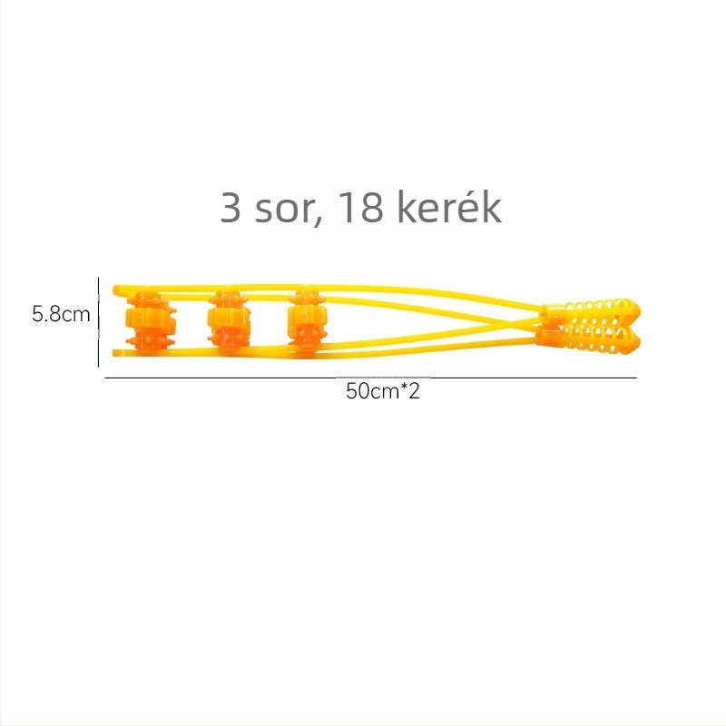 Háti masszírozó gumis rollerrel – Pass Qi, 100 g, csomagolás 160 db, 2 sor, kör 12