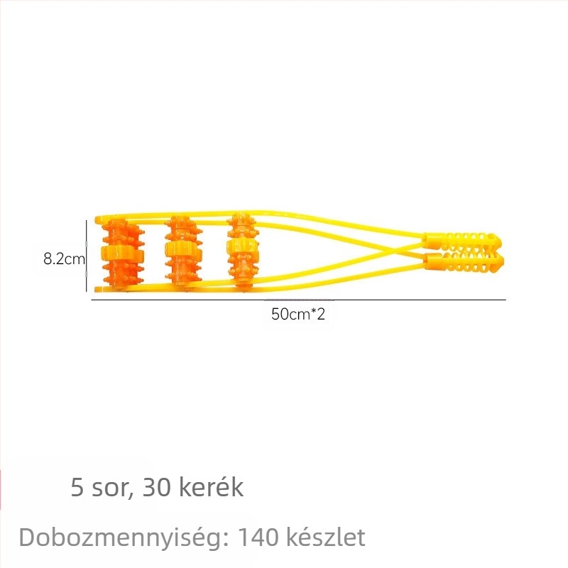 Háti masszírozó gumis rollerrel – Pass Qi, 100 g, csomagolás 160 db, 2 sor, kör 12