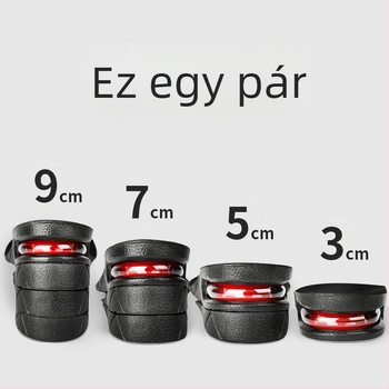Magasságot növelő talpbetét cipőkhöz – PVC, többszintű rétegzettség, teljes talpbetét, uniszex