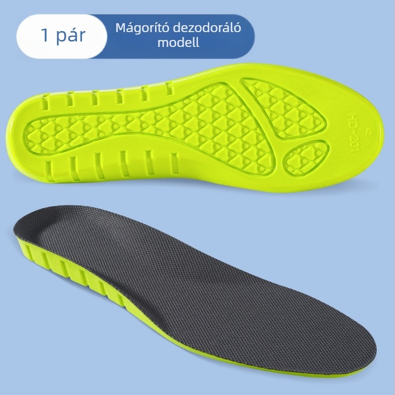 PU sporttalpák, magas rugalmasság és ütéscsillapítás, memória talp, teljes hosszúságú talp