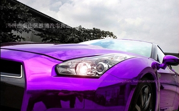 Autó motorháztető fólia elektroplatinált tükrös felülettel, PVC anyag, ragasztásos felhelyezés, több hosszban