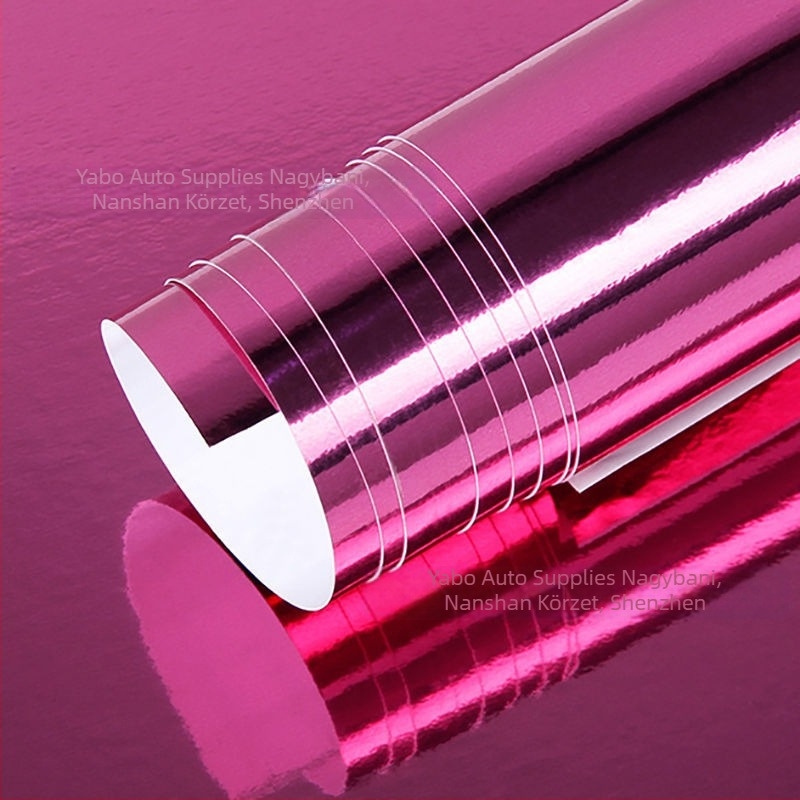 Autó motorháztető fólia elektroplatinált tükrös felülettel, PVC anyag, ragasztásos felhelyezés, több hosszban