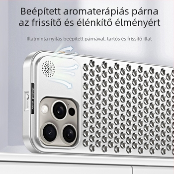 Fémes kemény védőtok iPhone 12/13/14 sorozathoz – gravírozás, ütésálló, hőelvezető, leesés elleni védelem
