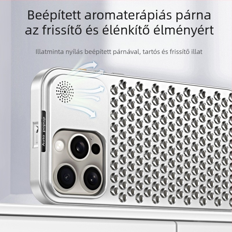Fémes kemény védőtok iPhone 12/13/14 sorozathoz – gravírozás, ütésálló, hőelvezető, leesés elleni védelem