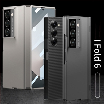 GKK Samsung Z Fold6 hátlapi kamera tok, mágneses zsanér, matt felület, ütésálló, teljes lefedettség