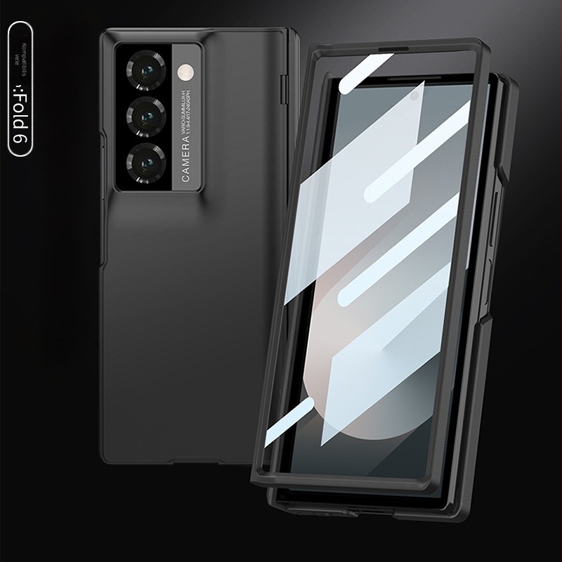 GKK Samsung Z Fold6 hátlapi kamera tok, mágneses zsanér, matt felület, ütésálló, teljes lefedettség