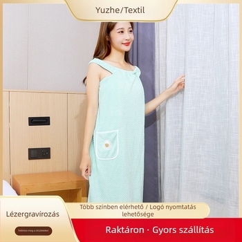 Koral fliiszes fürdőköntös nőknek, nedvszívó wrap-stílus, 100% poliészter, 300 g, Princess sorozat, őszi szezon