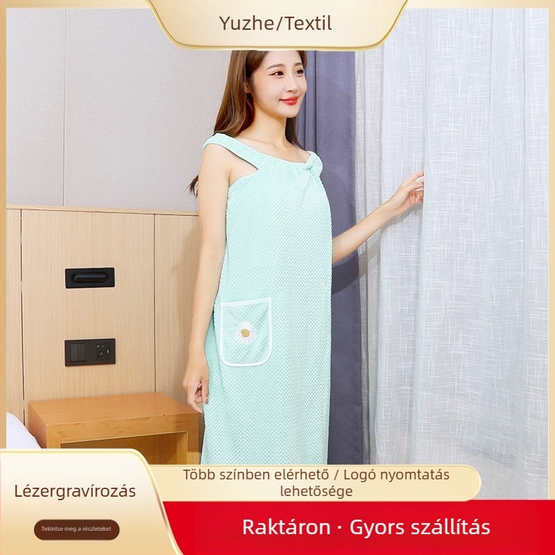 Koral fliiszes fürdőköntös nőknek, nedvszívó wrap-stílus, 100% poliészter, 300 g, Princess sorozat, őszi szezon