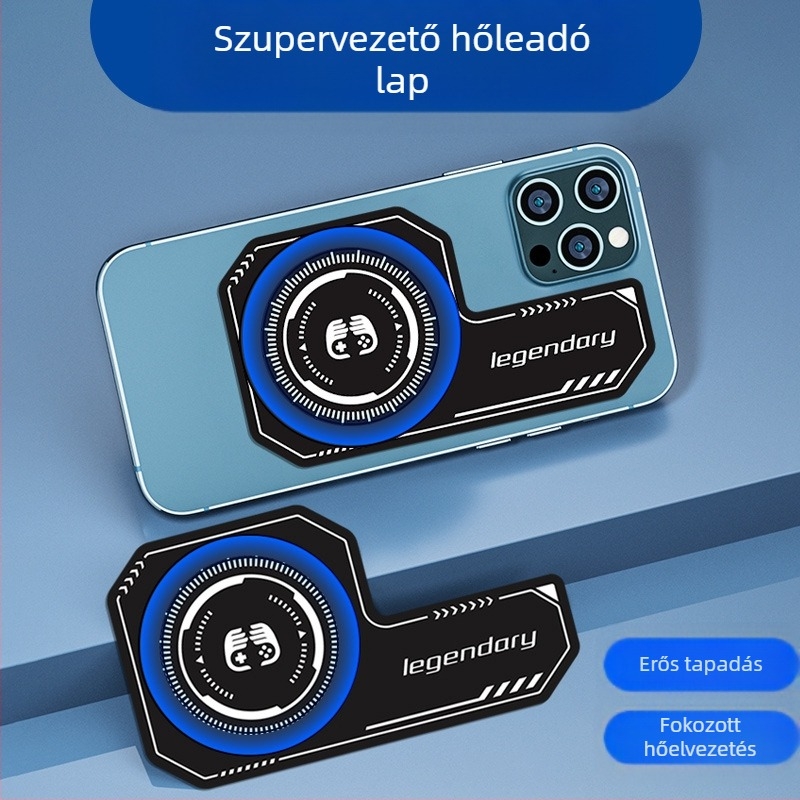 Okostelefonok hűtőlemeze félvezető hűtőfelülettel és hőelvezető erősítővel, alumíniumlemez + szilikagél, 20 g, vezeték nélküli csatlakozás