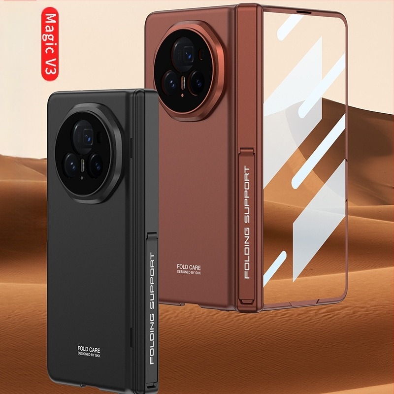 Huawei Honor MagicV3 telefontok ultra vékony tartóval és mágneses csuklóval, teljes lefedés, matt PC anyag, zuhanás elleni védelem