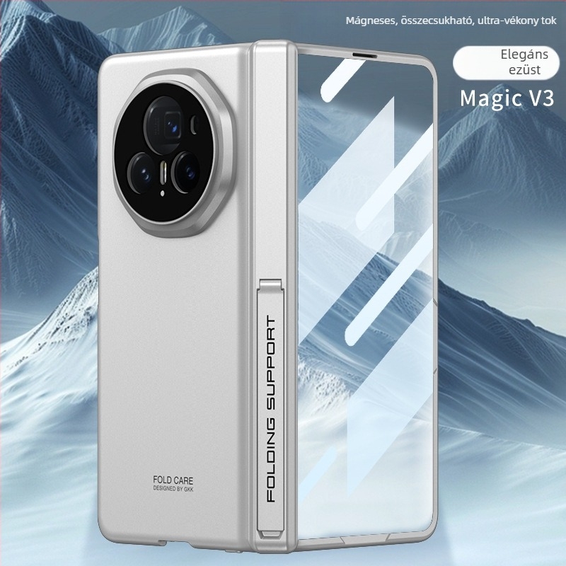 Huawei Honor MagicV3 telefontok ultra vékony tartóval és mágneses csuklóval, teljes lefedés, matt PC anyag, zuhanás elleni védelem