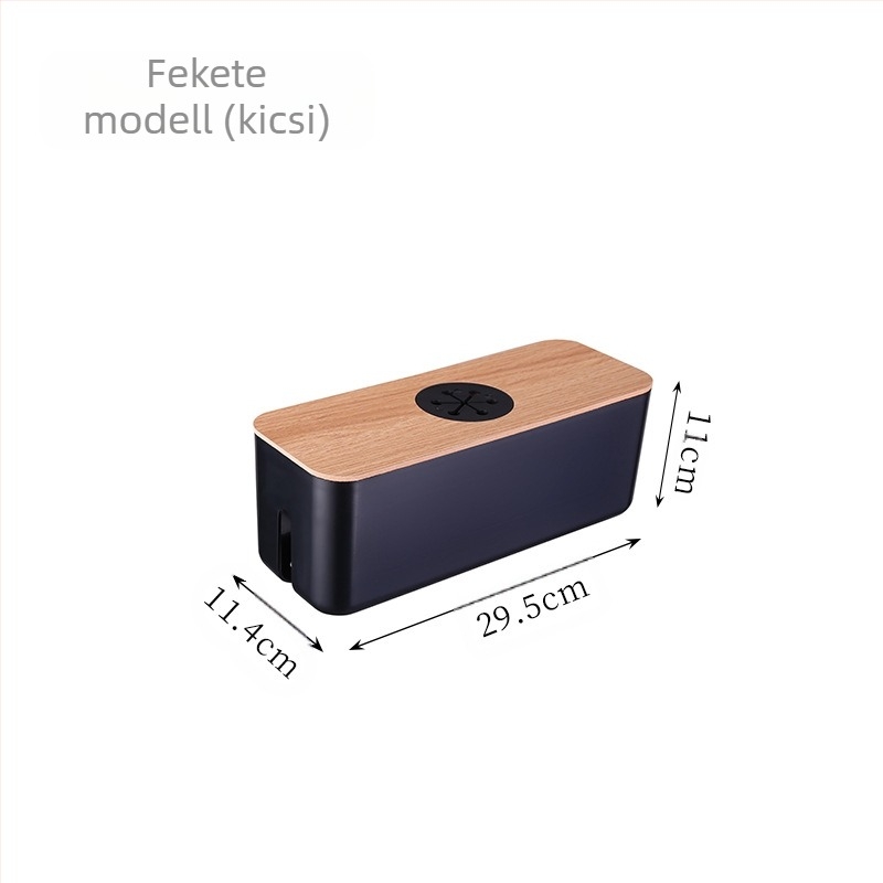 Asztali kábelrendező doboz rejtett áramforrás-kábellel és fedéllel, ABS műanyag, 1L kapacitás, Modell 33, Zhubaijia