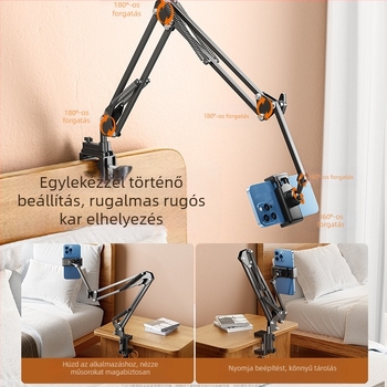 Asztali tartó telefonra/tablettára — ötvözetből készült — testreszabható — általános stílus