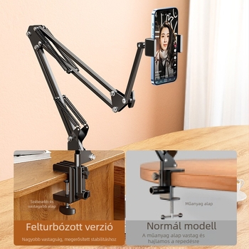 Asztali tartó telefonra/tablettára — ötvözetből készült — testreszabható — általános stílus