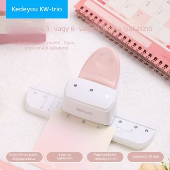 3‑lyukas kézi lyukasztó füzetekhez, 4 mm lyukak, modell 9027, Kw-trio/Kedeyou