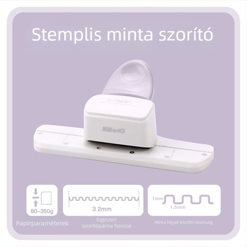 3‑lyukas kézi lyukasztó füzetekhez, 4 mm lyukak, modell 9027, Kw-trio/Kedeyou