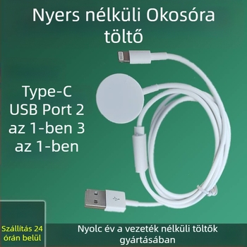 Apple Watch mágneses vezeték nélküli töltő (MagSafe) – 2.5W kimenet, QC2.0, univerzális óratöltő