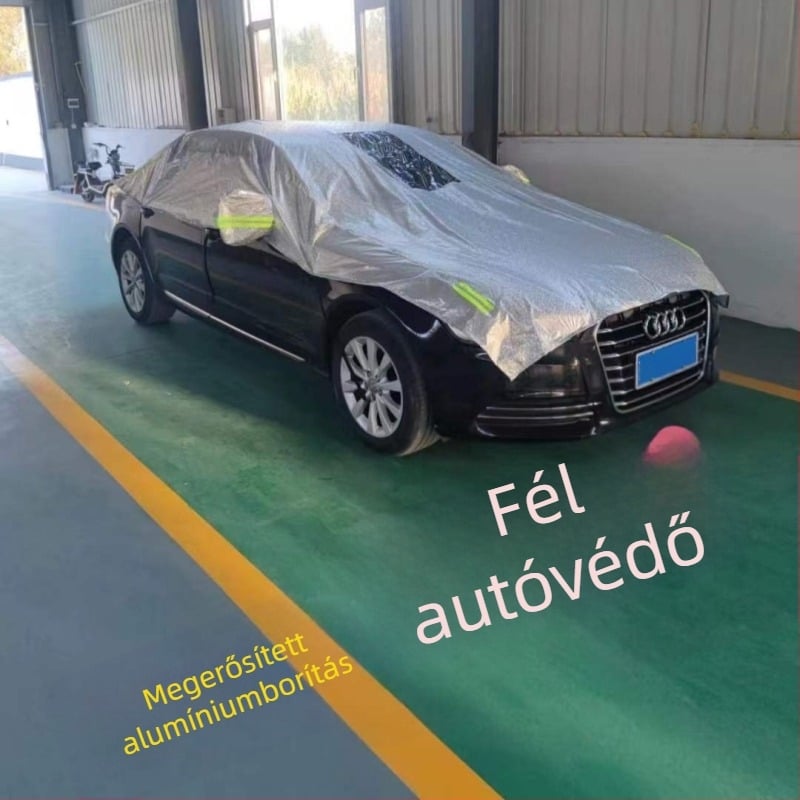Autóvédő ponyva — alumínium fólia, univerzális illeszkedés, márka XJS, licencelhető magáncímke