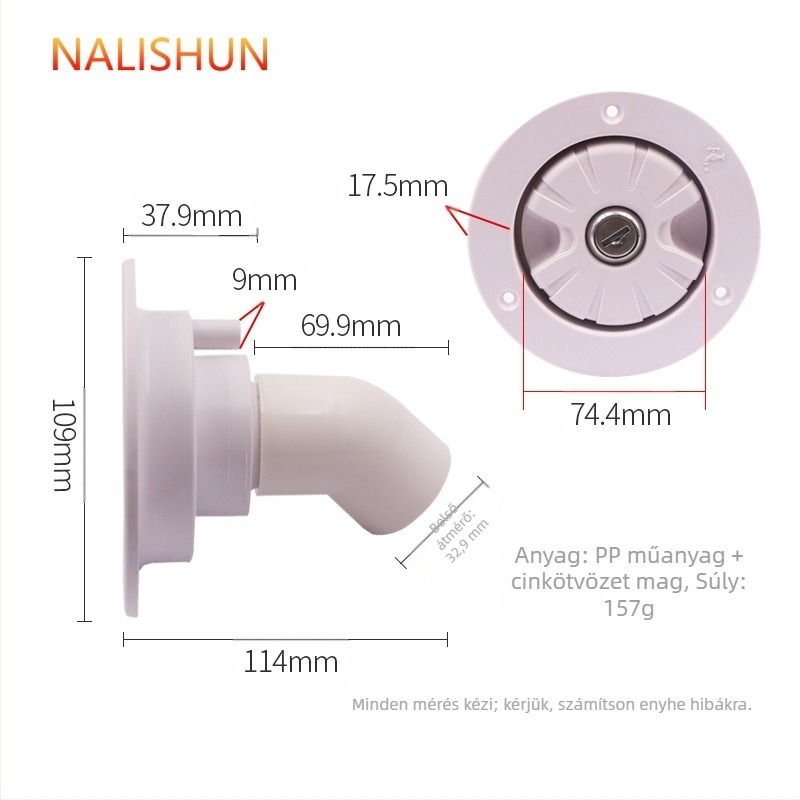 RV gravitációs vízfeltöltő bemenet záróval – RV-hez való vízfeltöltő csatlakozók, There Shun márka, magáncímke elérhető