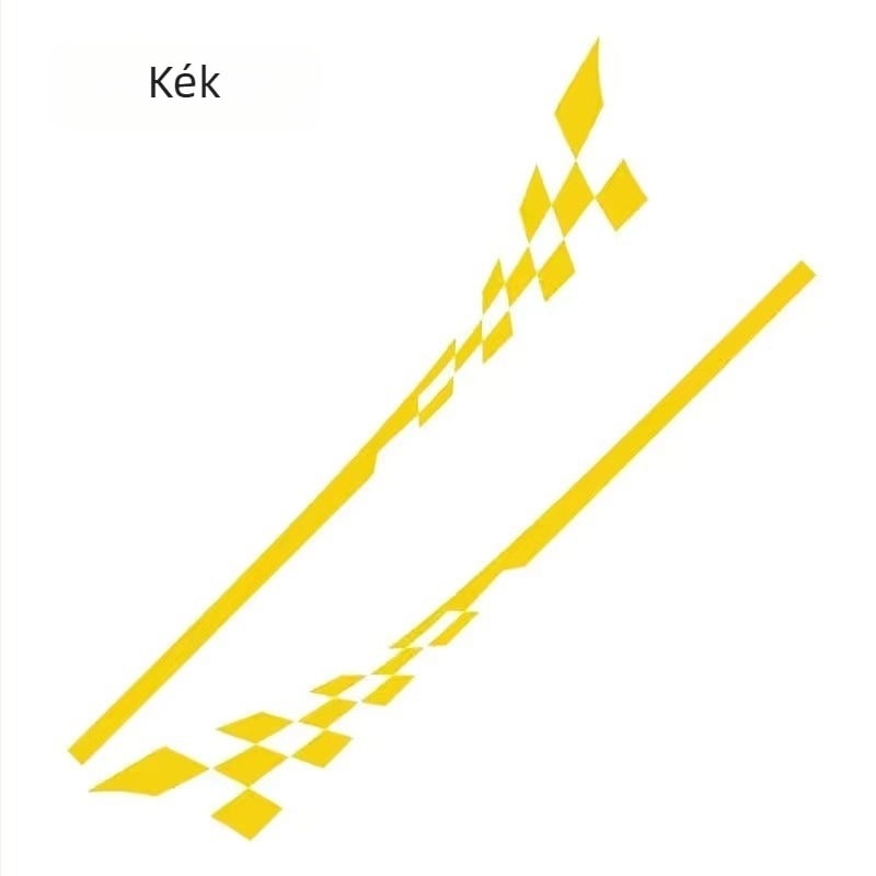 Autó karosszéria matrica, négyzetes mintázat, ragasztóval történő felhelyezés, testreszabható