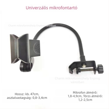 360°-os forgó mikrofonklipsz asztali tartó – univerzális mikrofonklip konferenciákhoz és élő közvetítéshez