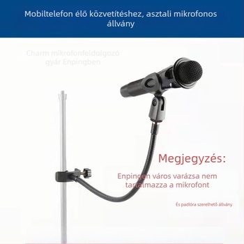 360°-os forgó mikrofonklipsz asztali tartó – univerzális mikrofonklip konferenciákhoz és élő közvetítéshez