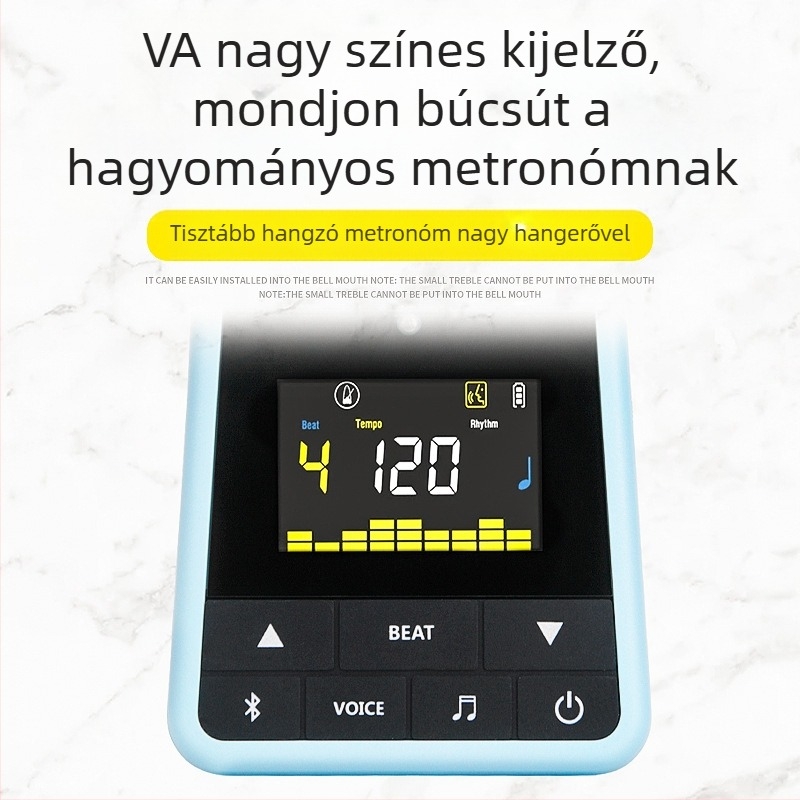 Anoma AM-718 zongora- és gitárhoz tervezett metronóm-hangszóró, Bluetooth újratölthető, hangalapú útmutatásokkal, ideális zenei vizsgákhoz
