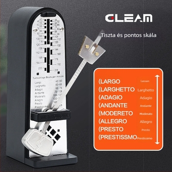 Mechanikus metronóm zongora vizsgákhoz, kompakt és pontos mini ütemmérő, univerzális ritmusszámláló hangszerhez gitár, hegedű és Guzheng — GLEAM