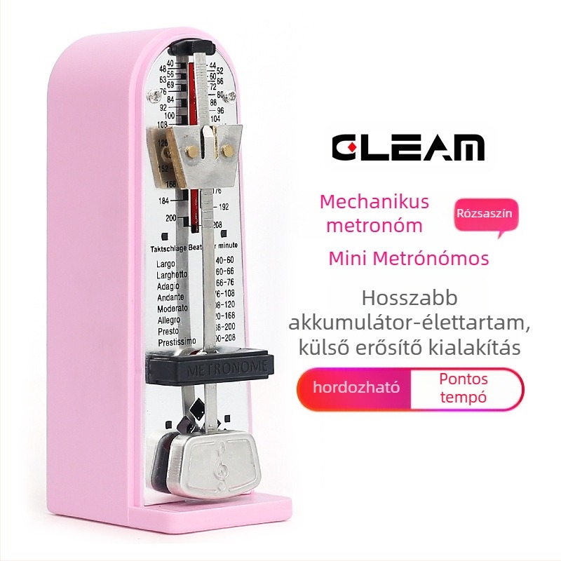 Mechanikus metronóm zongora vizsgákhoz, kompakt és pontos mini ütemmérő, univerzális ritmusszámláló hangszerhez gitár, hegedű és Guzheng — GLEAM