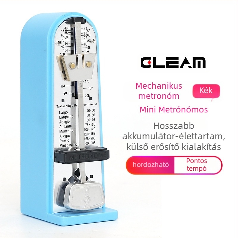 Mechanikus metronóm zongora vizsgákhoz, kompakt és pontos mini ütemmérő, univerzális ritmusszámláló hangszerhez gitár, hegedű és Guzheng — GLEAM