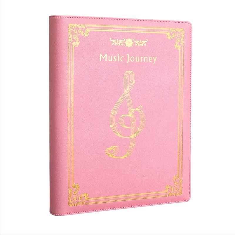 Hengxin Music Score-01 bőr partitúra-klip, modell, egyoldali csuklós mechanizmus, A4-kompatibilis