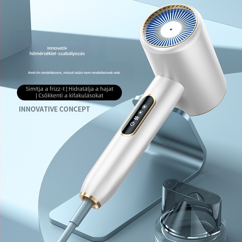 Hajszárító brushless DC motorral, 2200W, negatív ionok, állandó hőmérséklet, hideg/meleg levegő, 3 szintű légáramlat