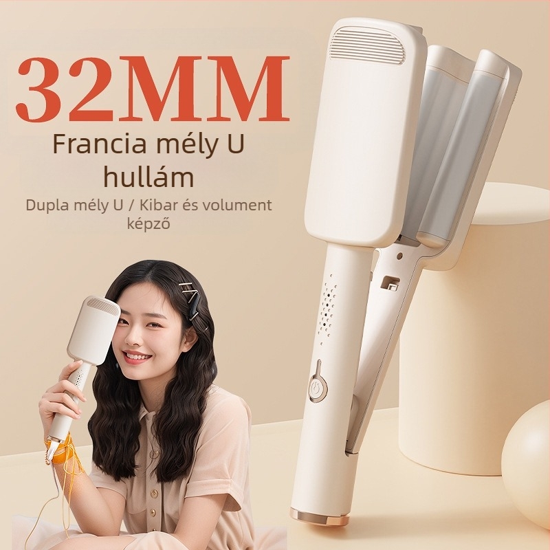 Otthoni használatra szánt göndörítő vas, 31 mm feletti fűtőelem átmérő, környezetbarát ötvözet, PBT ház, 35 W, 220 V, styling idő körülbelül 5 perc