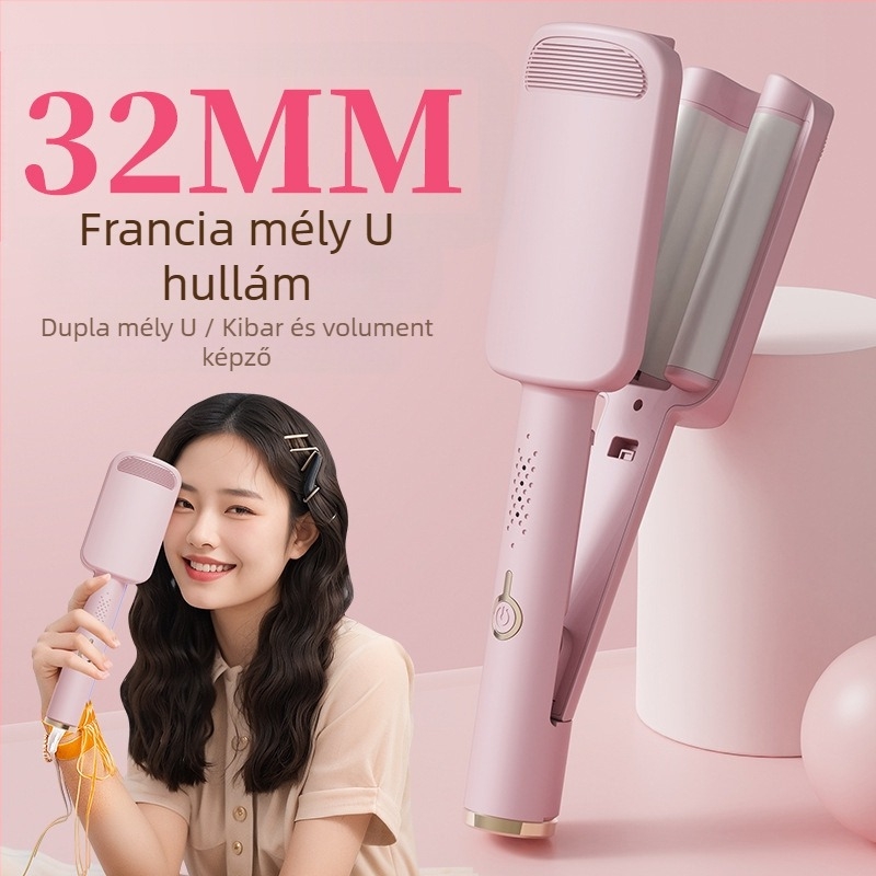 Otthoni használatra szánt göndörítő vas, 31 mm feletti fűtőelem átmérő, környezetbarát ötvözet, PBT ház, 35 W, 220 V, styling idő körülbelül 5 perc