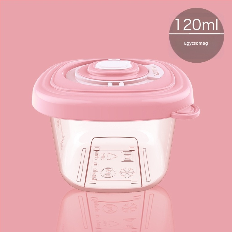 MISUTA Chrono időzített doboz kiegészítő ételhez – 6 darabos készlet, PP étkészlet, rekeszekkel, 3 hónapos vagy idősebb babáknak