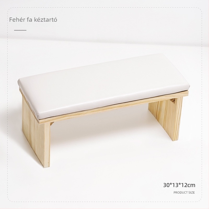 Fa kéz- és manikűr eszközök – Kézfejpárna, minimalistikus természetes fa dizájn, Modell Nail Log Hand Pillow, 750 g, Élettartam 3 év