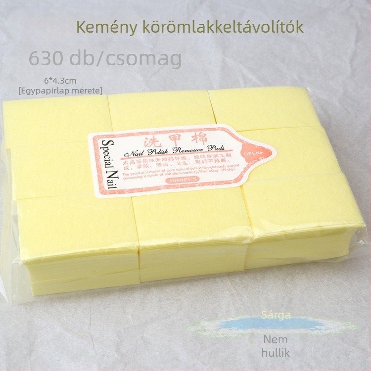 Körömlakk eltávolítására szolgáló pamutszál lapok – Golden Pure Color, egycsomagos
