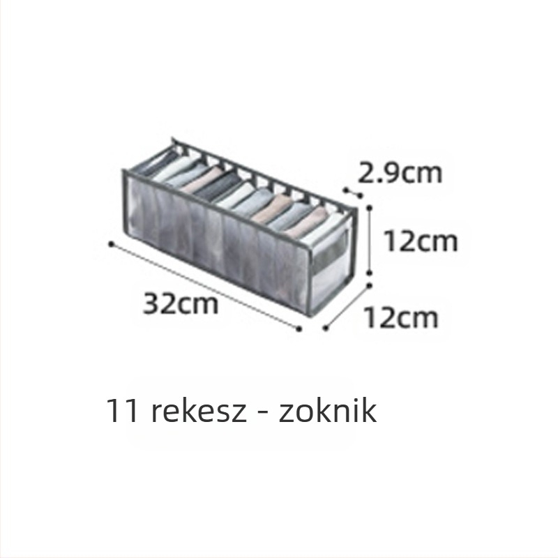 Hálós tárolókocka – nylon + háló, modell Mesh storage, sokoldalú szervező fehérneműk és kiegészítők számára