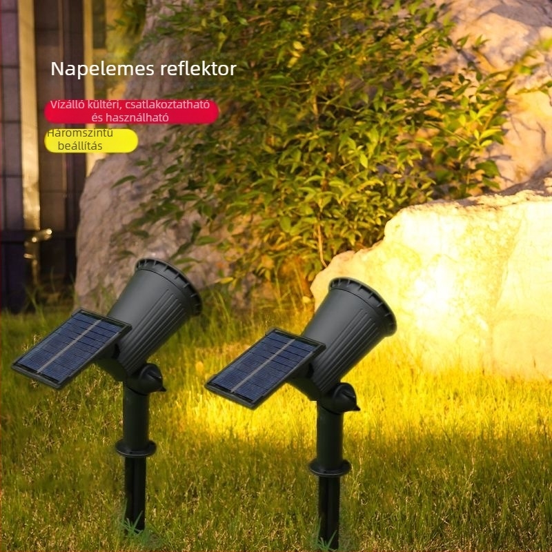 Napelemes kerti reflektorok (LED, IP65, 6-12 órás üzemidő, Modell 608, 32V)
