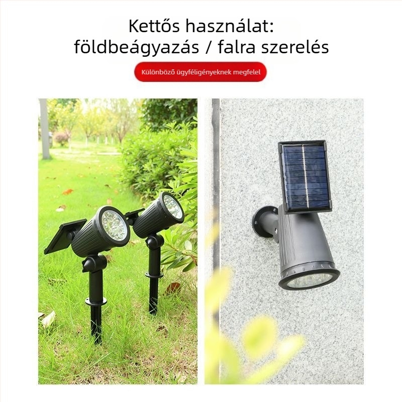 Napelemes kerti reflektorok (LED, IP65, 6-12 órás üzemidő, Modell 608, 32V)