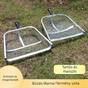 Másik márka – Mezőgazdasági talajszitáló tál, nagy lyukú hálóval, vastított szűrő a szemek elválasztásához