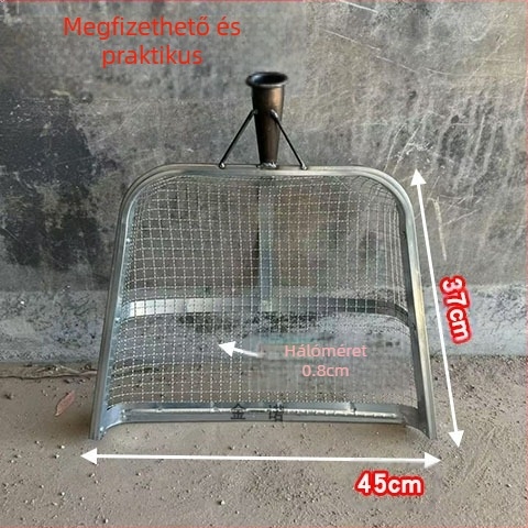 Másik márka – Mezőgazdasági talajszitáló tál, nagy lyukú hálóval, vastított szűrő a szemek elválasztásához