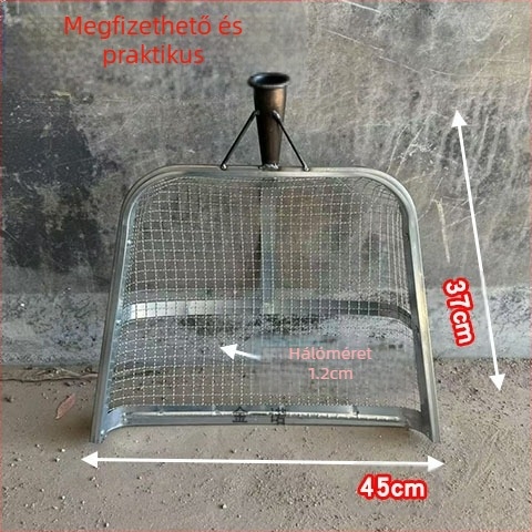 Másik márka – Mezőgazdasági talajszitáló tál, nagy lyukú hálóval, vastított szűrő a szemek elválasztásához