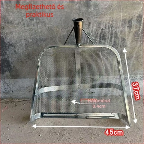 Másik márka – Mezőgazdasági talajszitáló tál, nagy lyukú hálóval, vastított szűrő a szemek elválasztásához