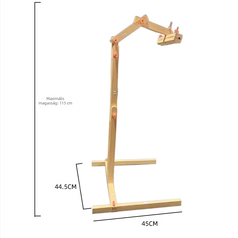Fa keresztszemes hímzőkeret állítható magassággal, multifunkcionális, modern minimál stílusban